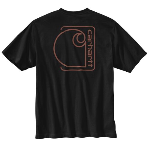 Men's Relaxed Fit Lightweight C Graphic Short-Sleeve Pocket T-Shirt