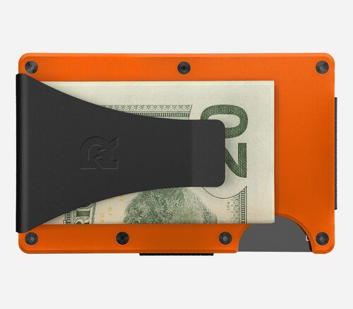 Money Clip Aluminum Wallet in Basecamp Orange