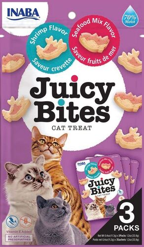 Churu Juicy Bites Shrimp & Seafood Mix Cat Treats - 1.2 oz