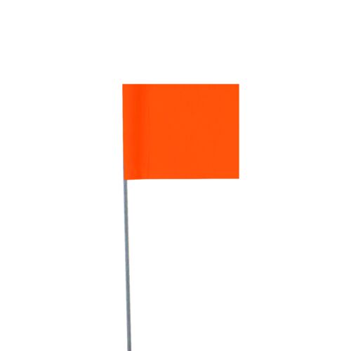 4 X 5 Fluorescent Orange 30" Marking Flag - 100 Pack
