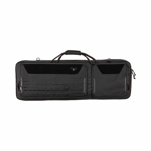 Tac-Six 38" Lockable 2-Firearm Unit Tactical Gun Case, Laser Cut Molle Front, Black