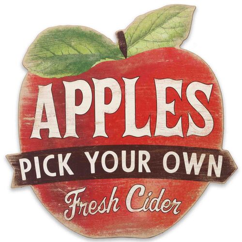 Pick Your Own Apples Wood Wall Decor