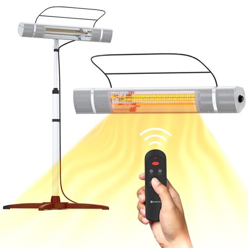 Outdoor/indoor Halogen Patio Heater with Remote Control