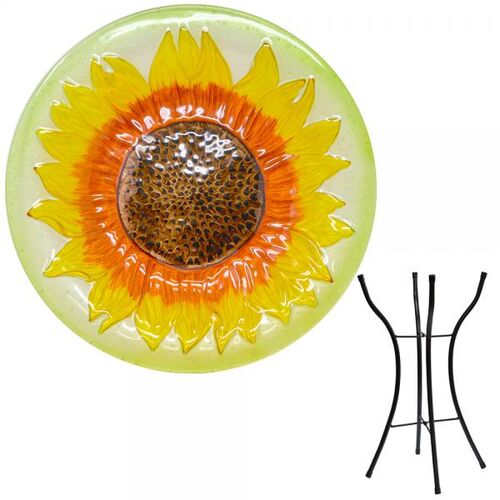 20 Diameter Sunflower Birdbath with Stand
