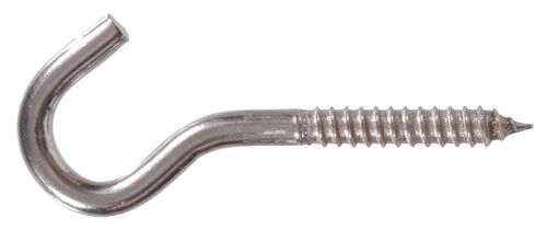 Hardware Essentials Heavy Duty Screw Hook Flagged Stainless (3/8" x 4-7/8") 220lb