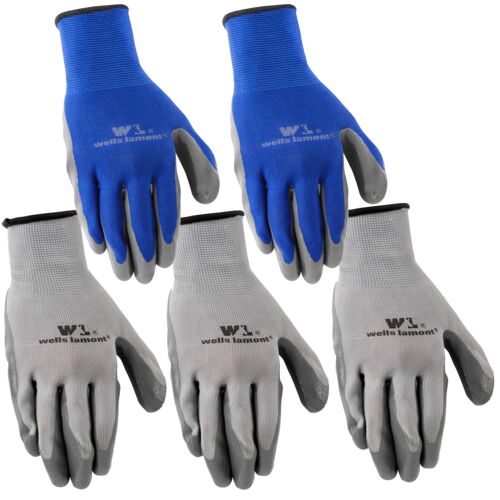 Men's 5-Pack Nitrile Coated Knit Gloves