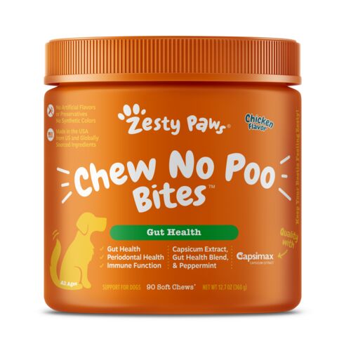 Chew No Poo Bites in Chicken Flavor - 90 Count Jar