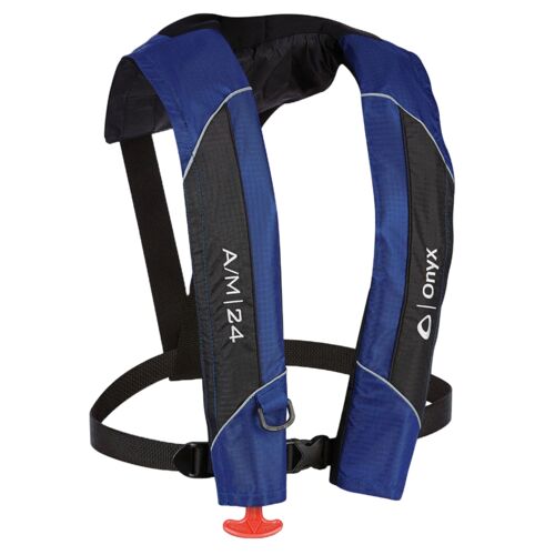 Adult A/M-24 Auto/Manual Inflatable Life Jacket in Blue