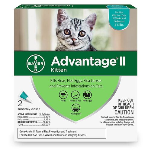 Flea Prevention & Treatment  for Kittens 2 Dose Pack 2-5 lbs