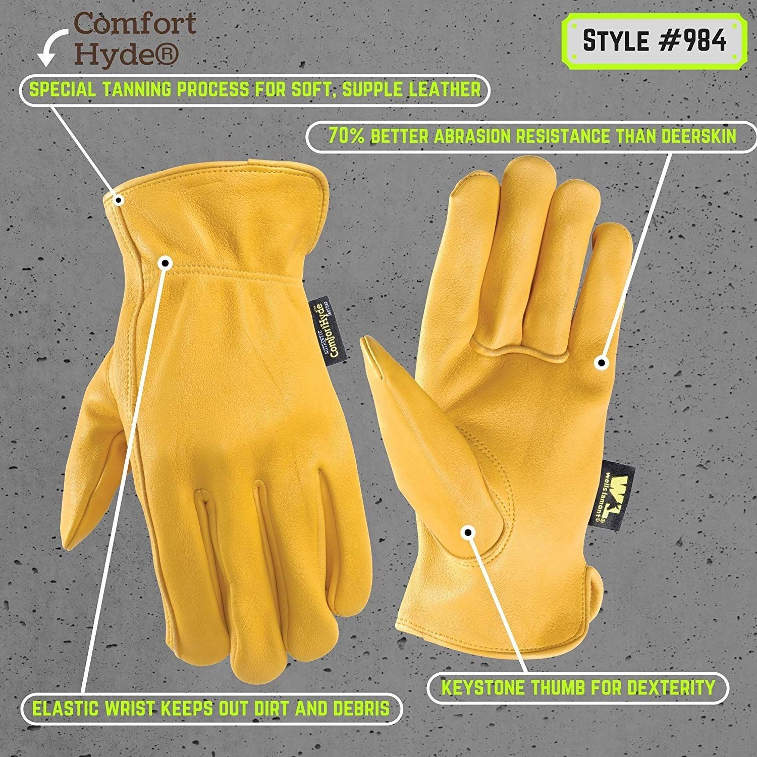 Men's Comforthyde Saddletan Grain Leather Driving Gloves