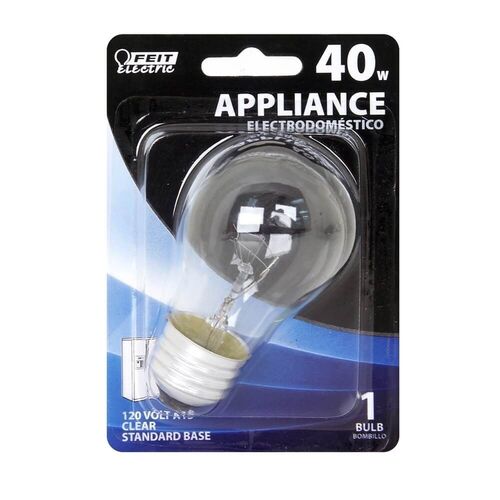 40 Watt 120 Volt Incandescent A15 Long Life Appliance Light Bulb