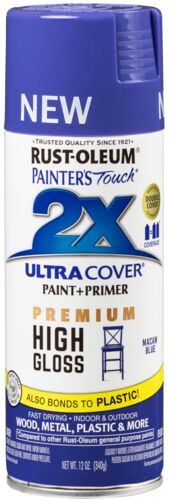 Painter's Touch 2X Ultra Cover Paint + Primer Spray Paint in High Gloss Macaw Blue - 12 oz