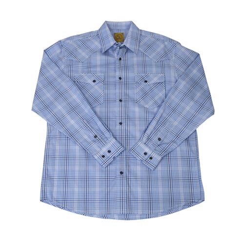 Men's Long Sleeve Snap Soft Plaid Shirt