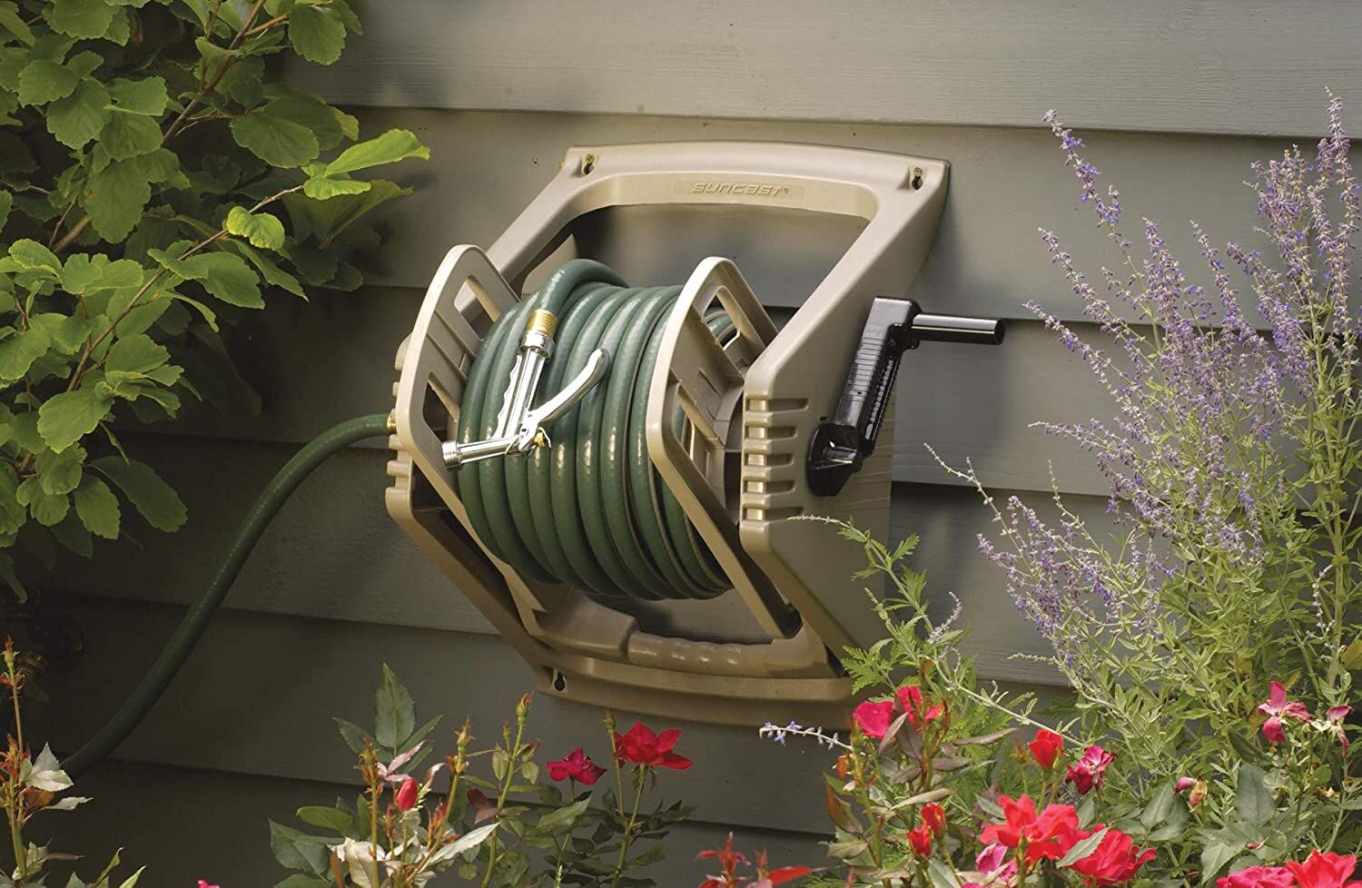 Suncast Hose Handler 100' Portable Tote or Wall Mountable Garden Hose Reel