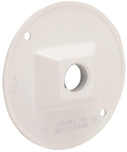 1-Hole Round Cluster Cover White