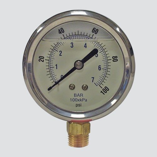 Apache 21/2" 5000 PSI Glycerine Filled Pressure Gauge