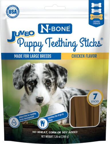 N-Bone Jumbo Puppy Teething Sticks 7-Count