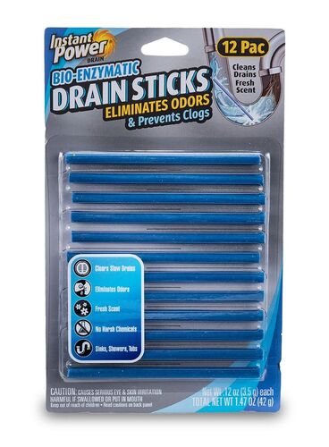 12 Pack Bio-Enzymatic Drain Sticks