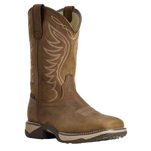 Women's Anthem Waterproof Distressed Brown Cowboy Boot