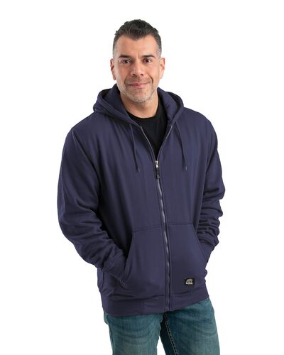 Men's Thermal Hooded Zip Front Sweat Shirt