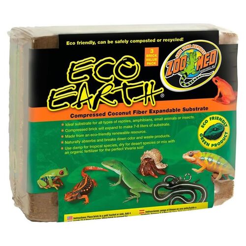 3 Bricks Eco Earth Compressed Coconut Fiber Substrate