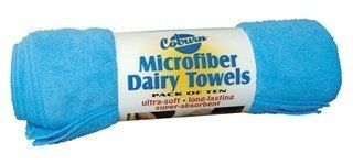 Blue Microfiber Dairy Towels - 10-Pack