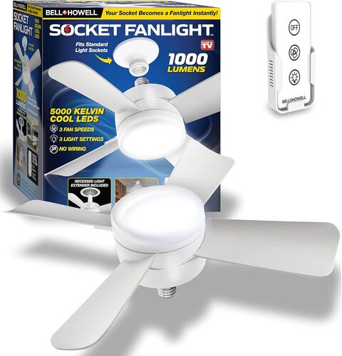 Bell + Howell Socket Fan Light