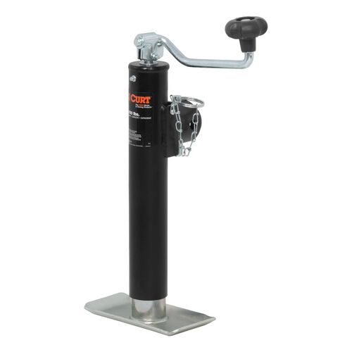 10" Travel 2,000 Lbs Pipe-Mount Swivel Jack With Top Handle