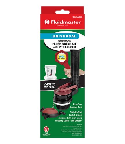 Universal 2" Adjustable Toilet Flush Valve Repair Kit