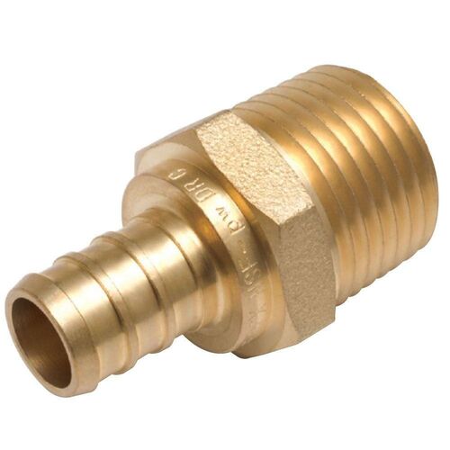 1/2" x 1/2" Brass Barb Threaded Male Adapter