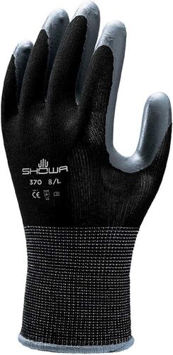 Black Nitrile Coated Palm Work Gloves