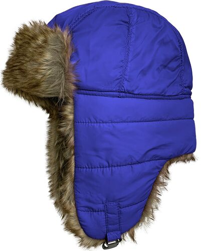 Assorted Girls Quilted Trapper Faux Fur Hat