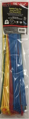 14.6" Standard Duty Cable Ties in Assorted Colors - 100/pk