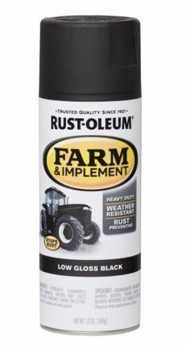 Farm & Implement Low Gloss Black Spray Paint (12 Oz)
